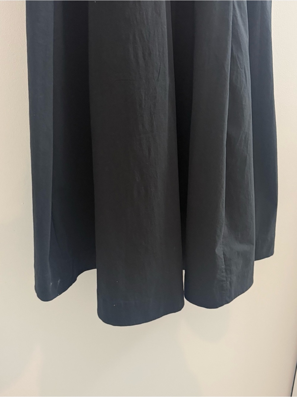 COS Waisted Pleated Sleeveless Midi Dress Black High Low Hem Small Minimalist - Picture 9 of 11